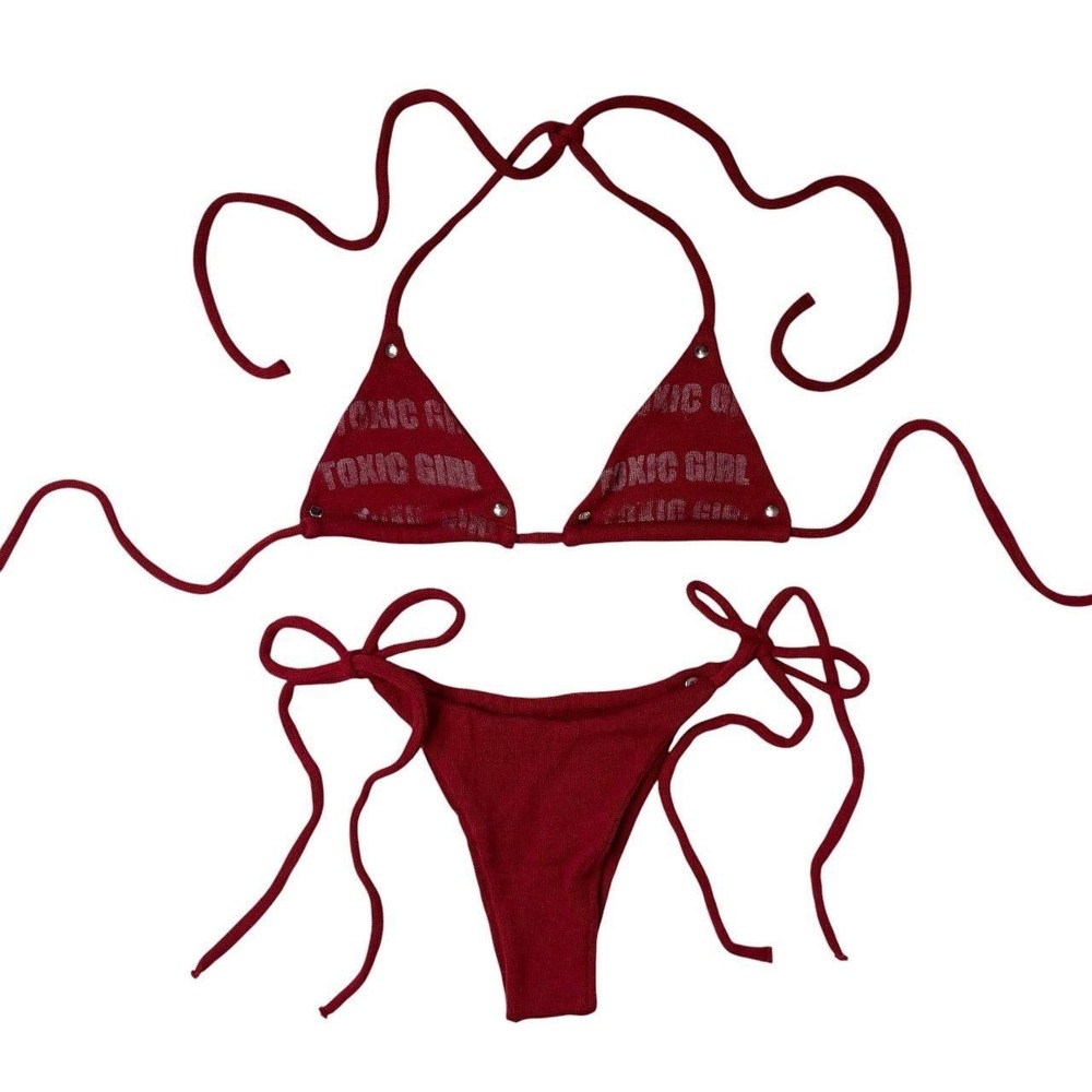 handmade knit bikini set
